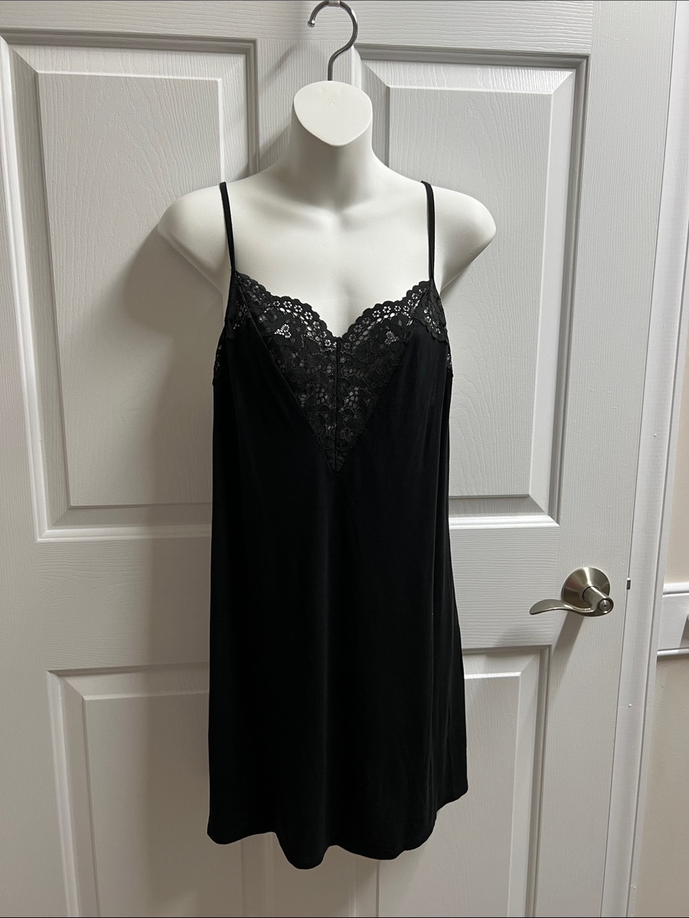 Victoria's Secret Black Lace Slip lingerie sleepwear large L